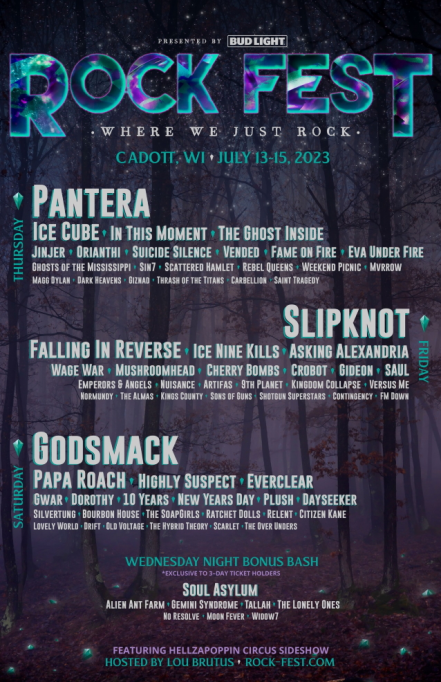 Rock Fest: Pantera, Slipknot & Godsmack - 3 Day Pass at In This Moment Concerts